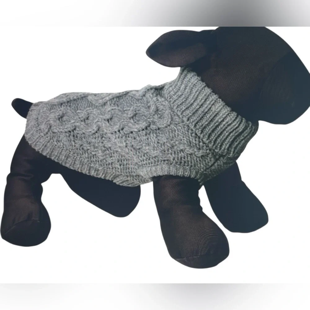 Cable Dog Sweater – Storm Grey | NWOT